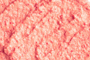 Fruit yogurt ice cream. Smoothies from fresh fruits and berries. Ice cream texture. Delicious sweet dessert close-up as a background.
