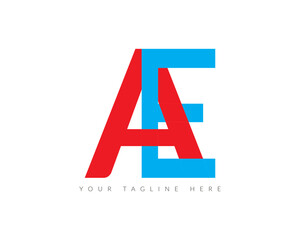 Creative Modern AE Latter Logo Template vector Abstract Monogram Symbol victor illustration.