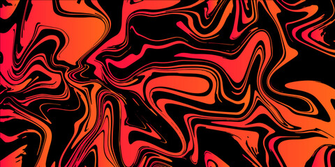Abstract Orange Marble texture background. Orange and Black mixing oil paint texture. Orange Marbleized Stripes With marble ink texture. Splash of paint. Colorful liquid.	
