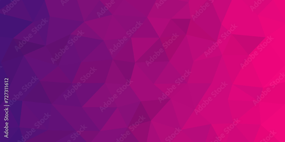 Aufkleber Pink Abstract Low Poly with triangle shapes Design. Modern Green mosaic with textured overlap layer background. The background for the web site, the texture of triangulation