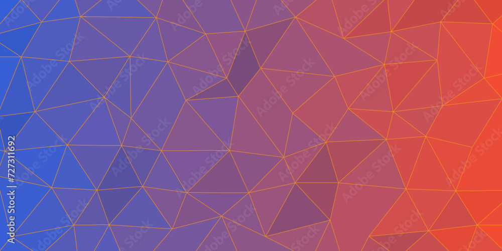 Aufkleber Modern textured overlap layer background with triangle shapes design. Blue abstract low poly for the web site, the texture of triangulation. The background, mosaic, and blue decoration	

