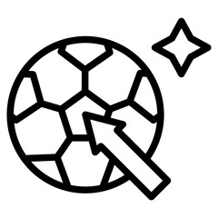 soccer line icon
