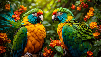 Obraz premium blue and yellow macaw