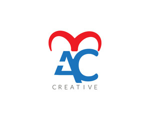 Creative Modern AC Latter Logo Template vector Abstract Monogram Symbol victor illustration.