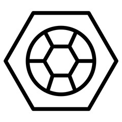 soccer line icon