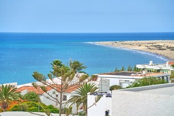 View of coastline and Maspalomas resort. Gran Canaria, Canary Islands apartments 