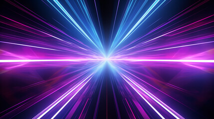 Neon Light Explosion in Blue and Purple