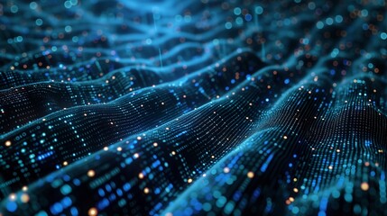 Abstract data streams transformed into intricate patterns of encrypted symbols, emphasizing the importance of encryption in safeguarding sensitive information