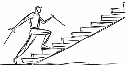 Business growth drawing concept.