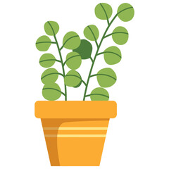 plant in pot vector