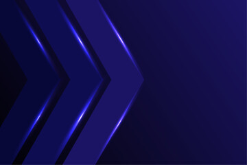 Blue corner shiny arrows space for modern text and message design