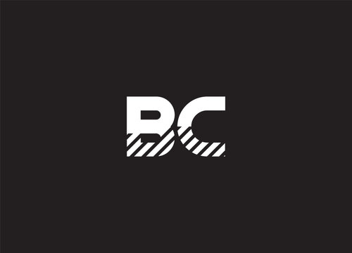 Letter BC icon logo.Creative initial BC logo design inspiration