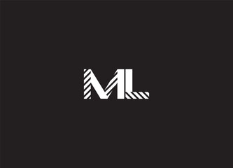 ML Letter Logo Design Creative and Modern Logo Design