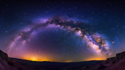 Milky Way. Mesmerizing space background. Stars dance.