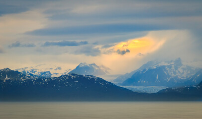Sunset Accross the Cook Inlet, Alaska from Kalifornsky Beach
