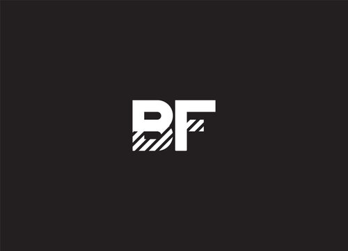 Letter BF logo design. BF logo monogram design