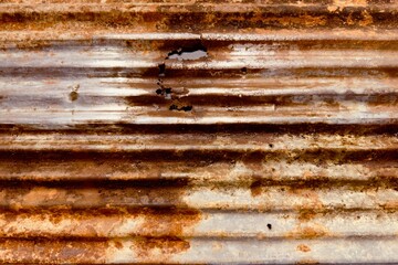 Old zinc sheets full of rust texture and background. rusty metal background