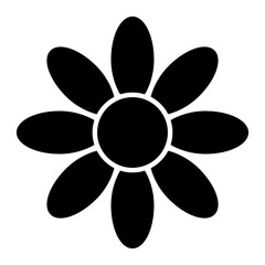 Flower black icon.
