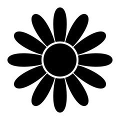 Flower black icon.