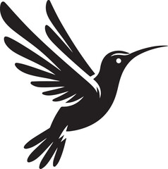 Humming bird silhouette vector image, vector artwork of a humming bird