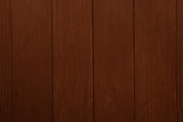 Vintage brown wood background texture with knots and nail holes. Old painted wood wall. Brown abstract background. Vintage wooden dark horizontal boards. Front view with copy space