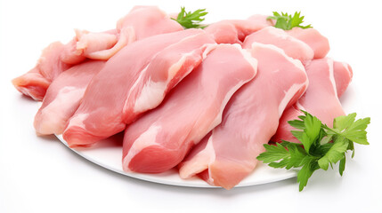 chicken meat with white background