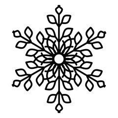 black line symbol snow emblem vector