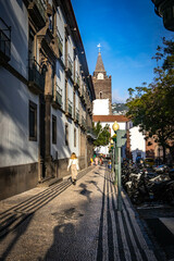 cathedral of funchal, madeira, blue sky, portugal, europe