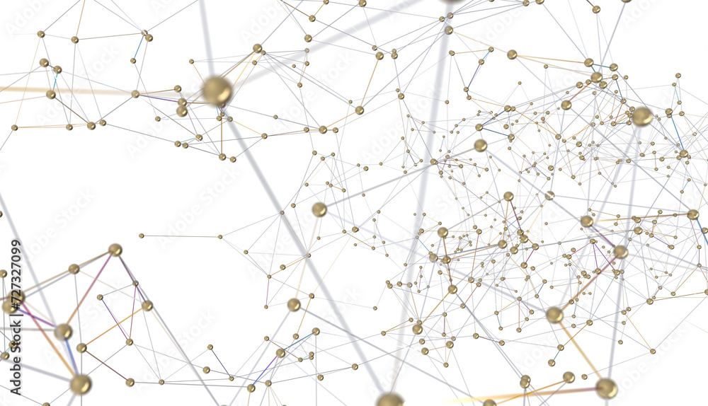 Poster Big data and artificial intelligence concept. Machine learning and cyber mind domination