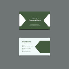 Professional Modern Clean Business Card Design. Flat Design, Simple design.