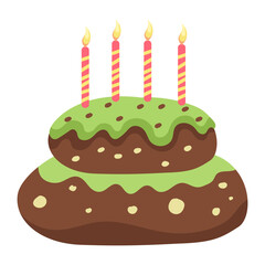 vector birthday cake