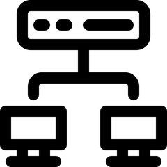 hosting icon. vector line icon for your website, mobile, presentation, and logo design.