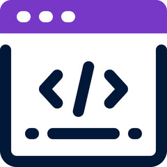 programming icon. vector dual tone icon for your website, mobile, presentation, and logo design.