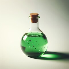 chemical laboratory glassware with  liquid
