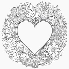 heart with floral pattern