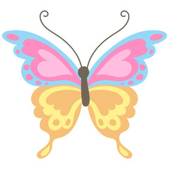 flying insect butterfly vector illustration