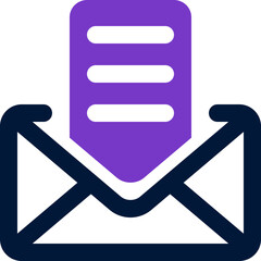 mail icon. vector dual tone icon for your website, mobile, presentation, and logo design.
