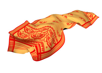 gamosa or gamusa from assam transparent png. gamosa or gamusa is an article of significance for the indigenous people of Assam, India. It is generally a white rectangular piece of cloth.
 - obrazy, fototapety, plakaty