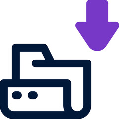 folder download icon. vector dual tone icon for your website, mobile, presentation, and logo design.
