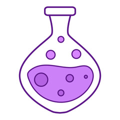 illustration of potion objects with outline color style