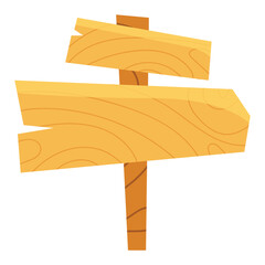 vector wooden road sign