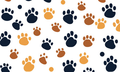 Fototapeta premium vector seamless pattern with footprints