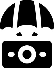 parachute icon. vector glyph icon for your website, mobile, presentation, and logo design.