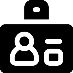 id card icon. vector glyph icon for your website, mobile, presentation, and logo design.