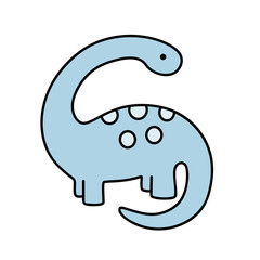 cute vector illustration of baby dinosaur