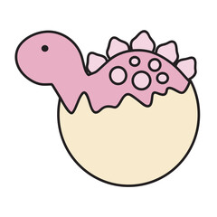 cute vector illustration of baby dinosaur