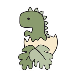cute vector illustration of baby dinosaur
