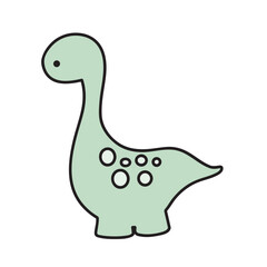 cute vector illustration of baby dinosaur