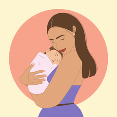 Mother and child. Vector illustration