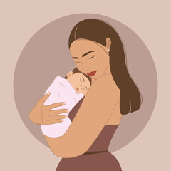 Mother and child. Vector illustration
